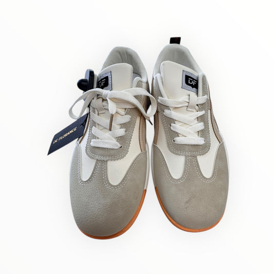 Shoes Sneakers By DE FLORANCE In Tan & White, Size:8.5