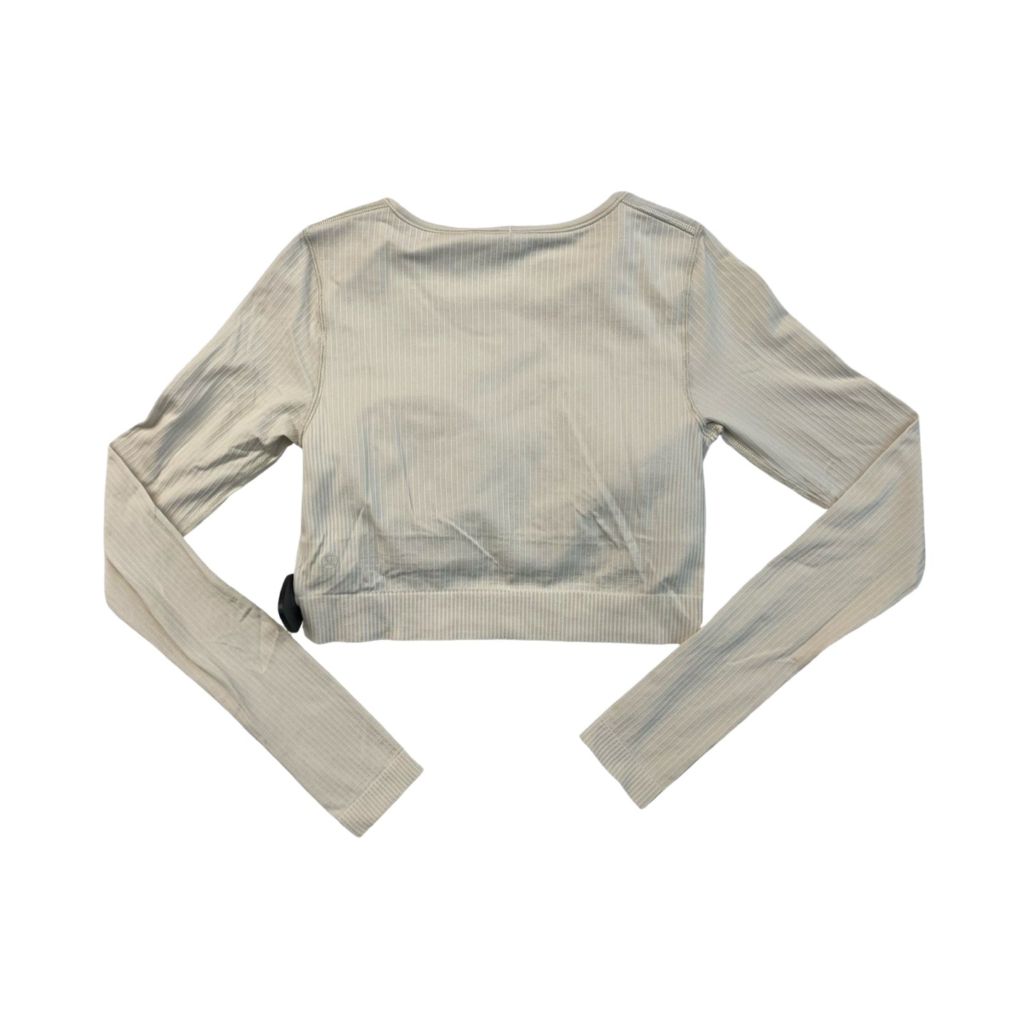 Athletic Top Ls Collar By Lululemon In Cream, Size:8