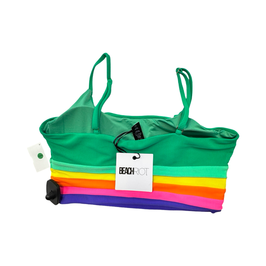 Swimsuit Top By Beach Riot In Green, Size:L