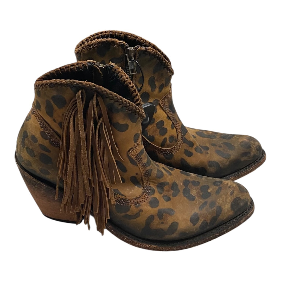 Boots Western By Clothes Mentor In Animal Print, Size:8.5