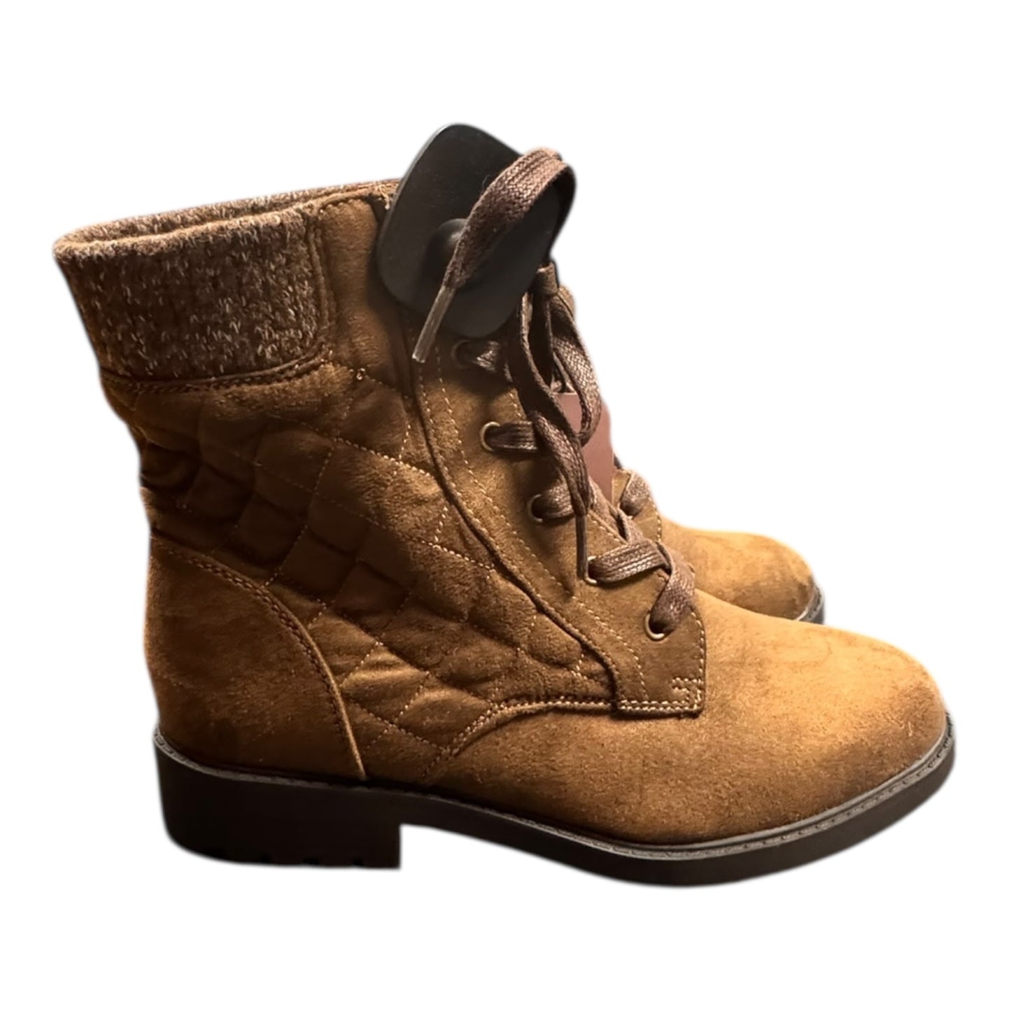 Boots Ankle Flats By Serra In Brown, Size:8