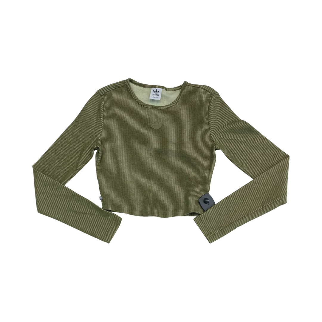 Athletic Top Ls Crewneck By Adidas In Green, Size:S