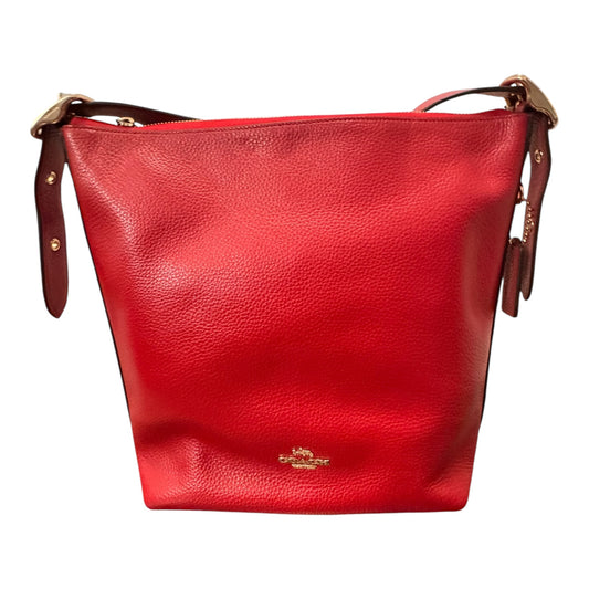 Handbag Designer By Coach In Red, Size:Medium