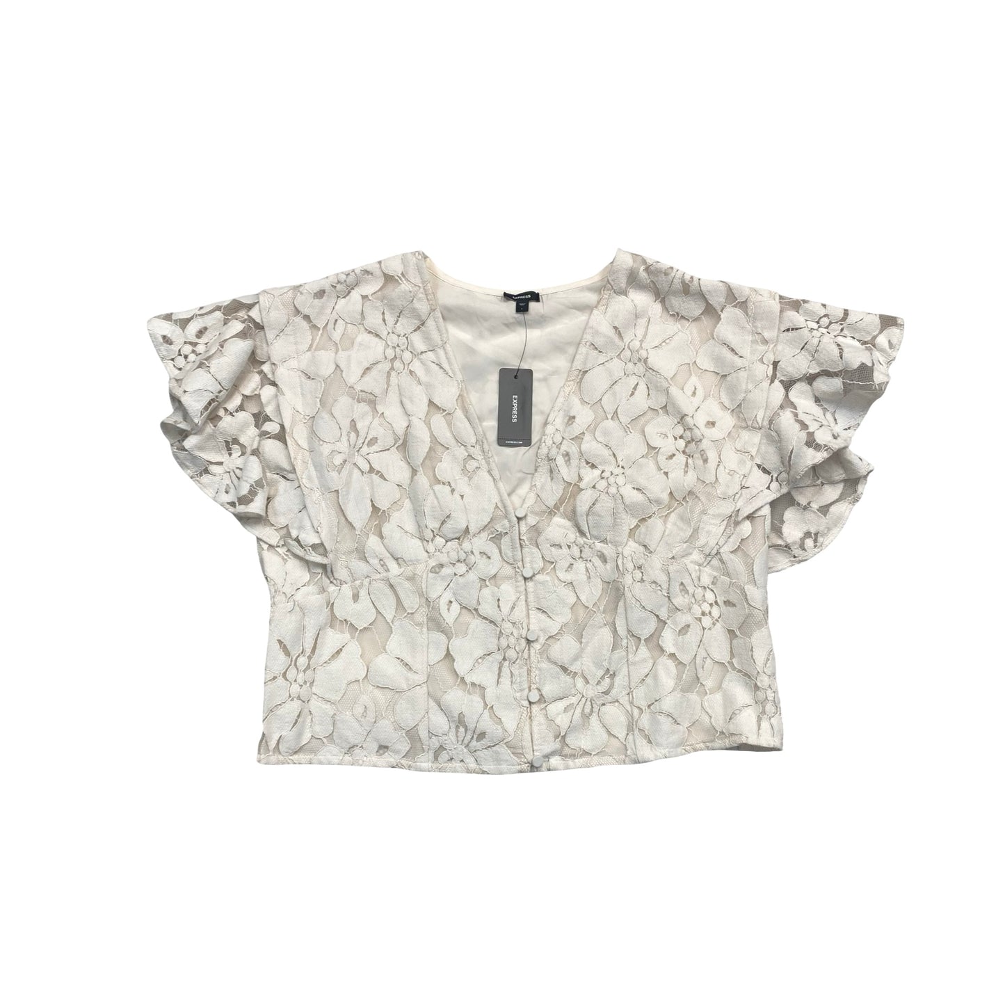 Top Ss By Express In Ivory, Size:L