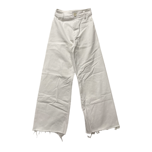 Jeans Wide Leg By Zara In White, Size:2
