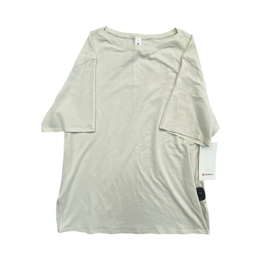 Athletic Top Ss By Lululemon In Cream, Size:10