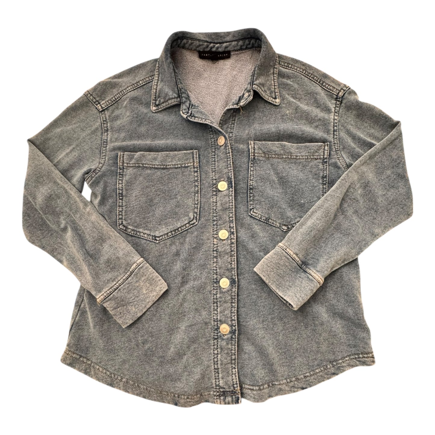 Jacket Shirt By Jane And Delancey In Blue, Size:L