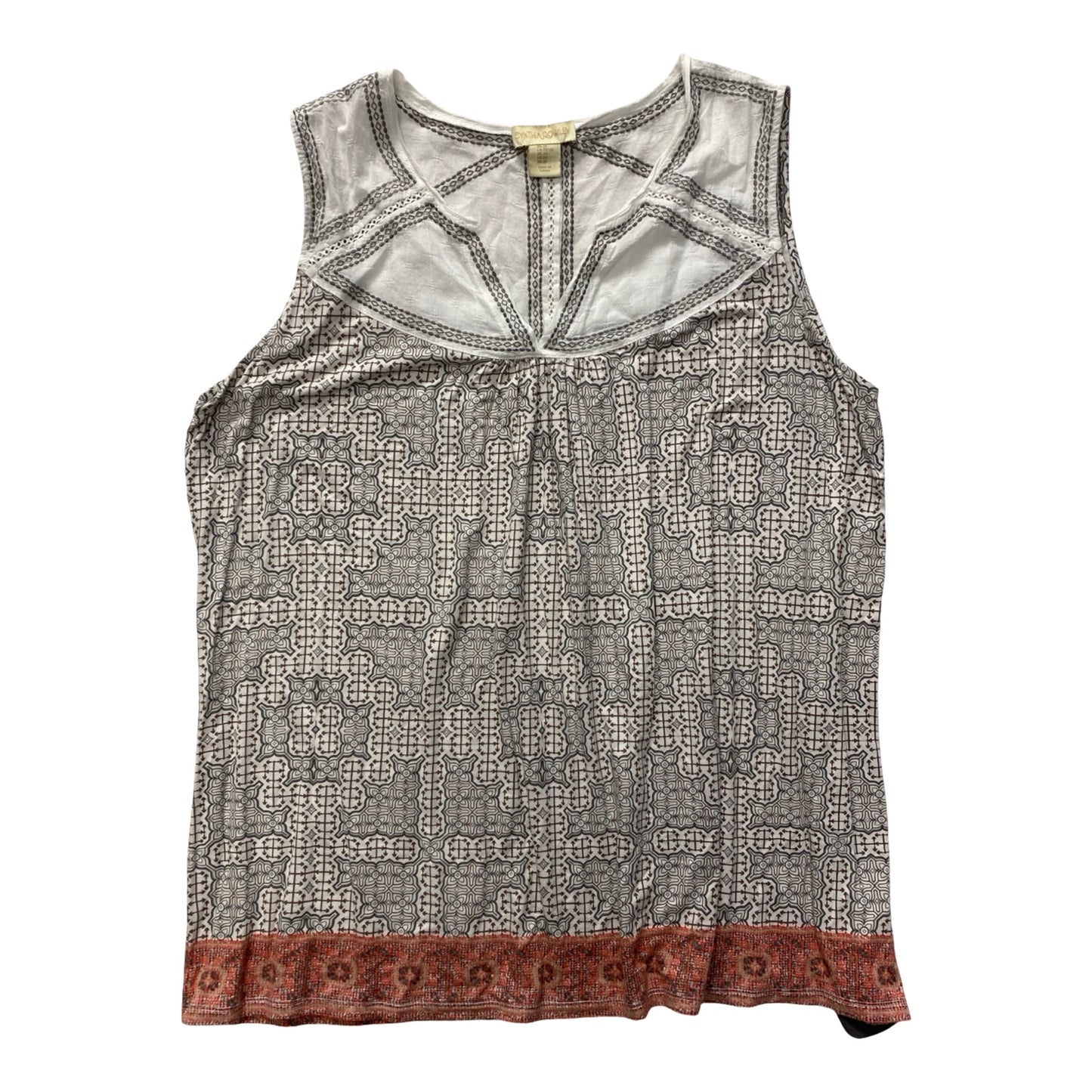 Top Sleeveless By Cynthia Rowley In Multi, Size:2X