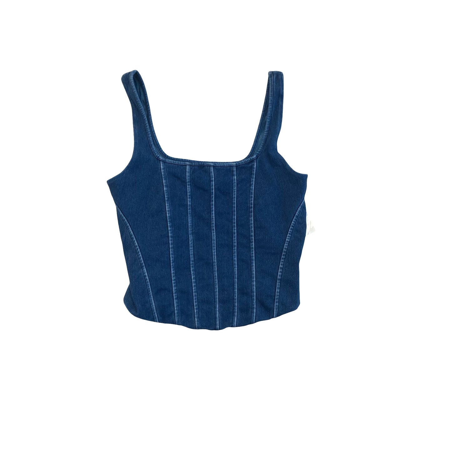 Top Sleeveless By Express In Blue Denim, Size:M