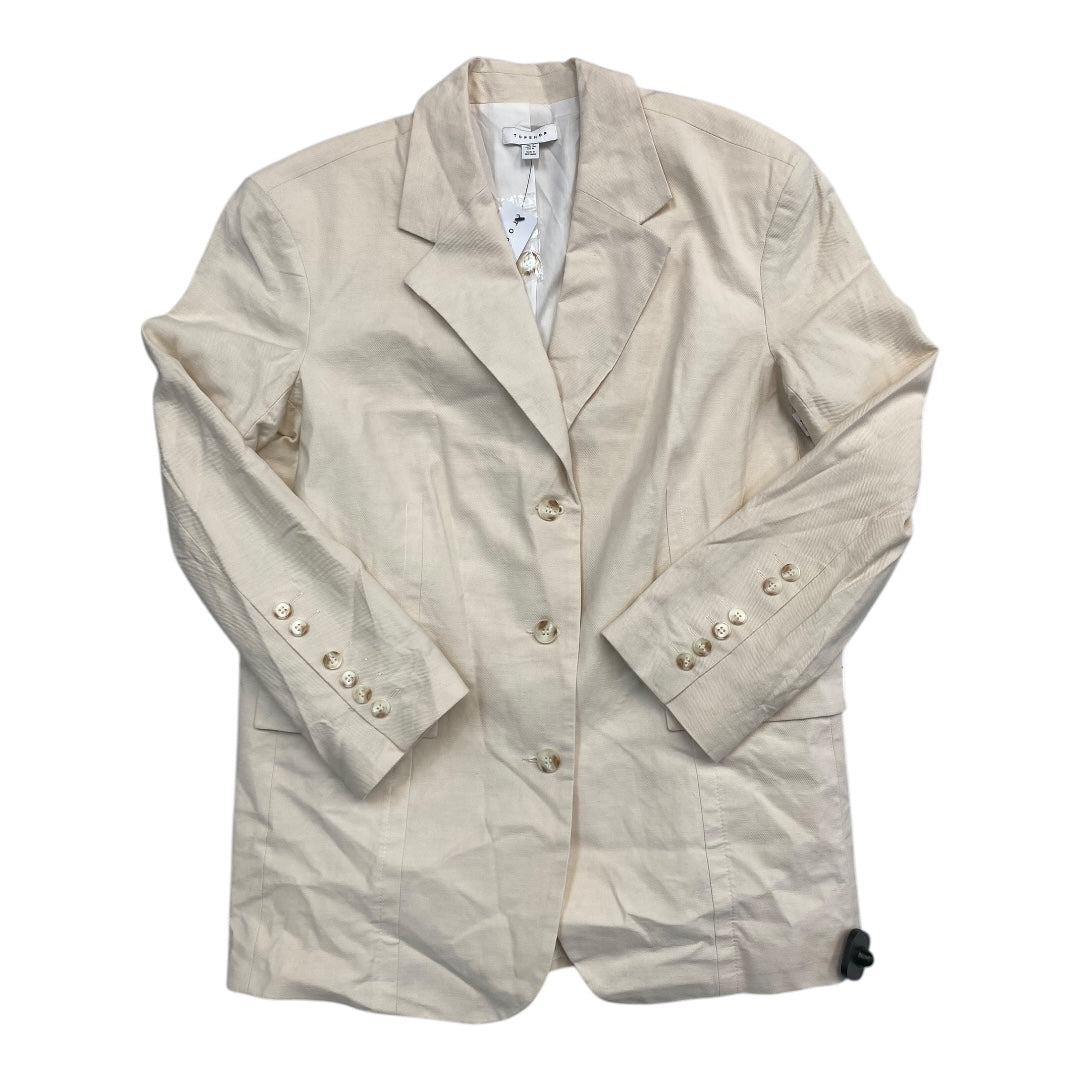 Blazer By Top Shop In Cream, Size:8