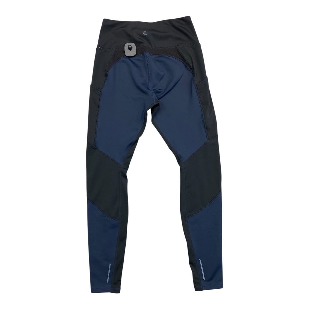 Athletic Leggings By Athleta In Black & Blue, Size:S