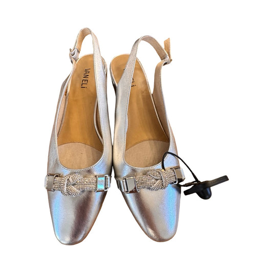 Shoes Heels Block By Vaneli In Silver, Size:9
