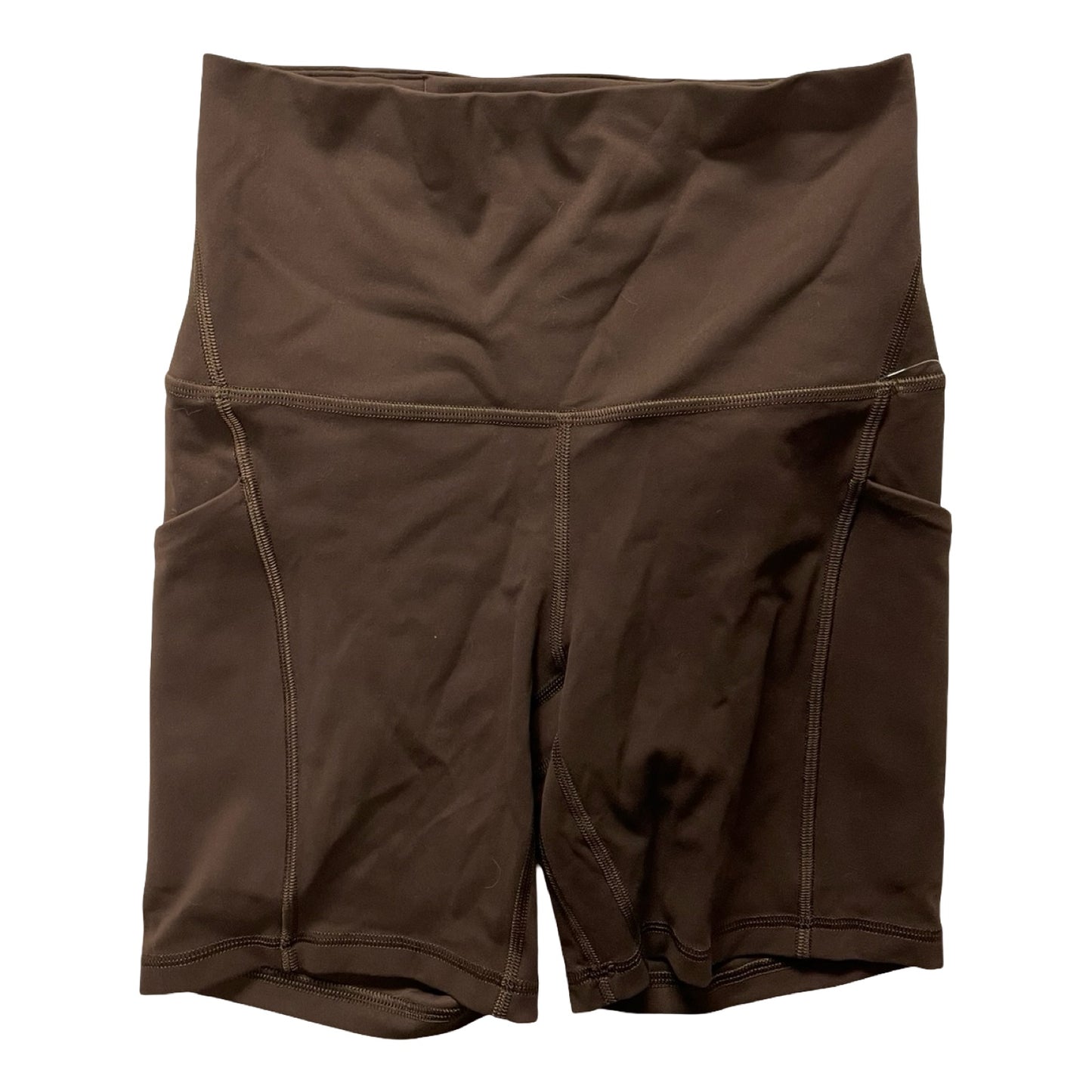 Athletic Shorts By Lululemon In Brown, Size:4