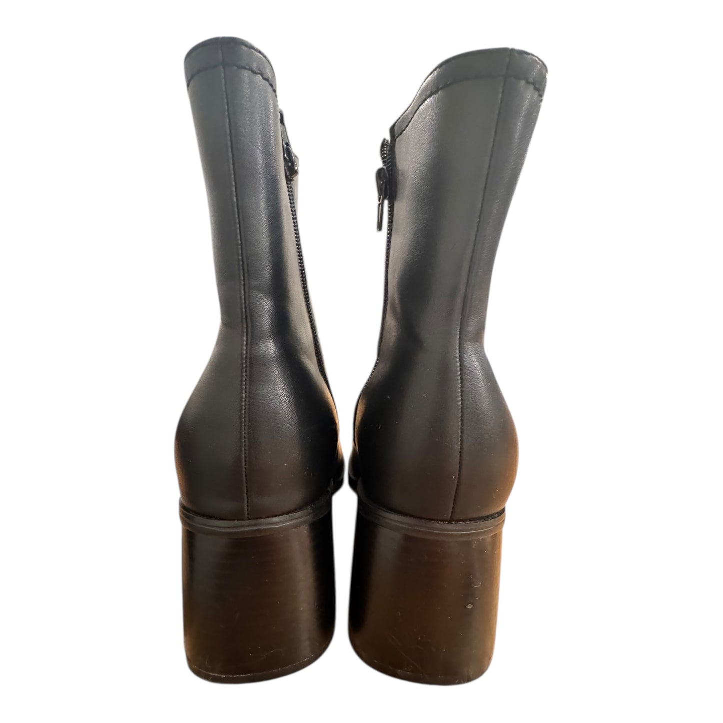 Boots Ankle Heels By Nine West In Black, Size:8.5