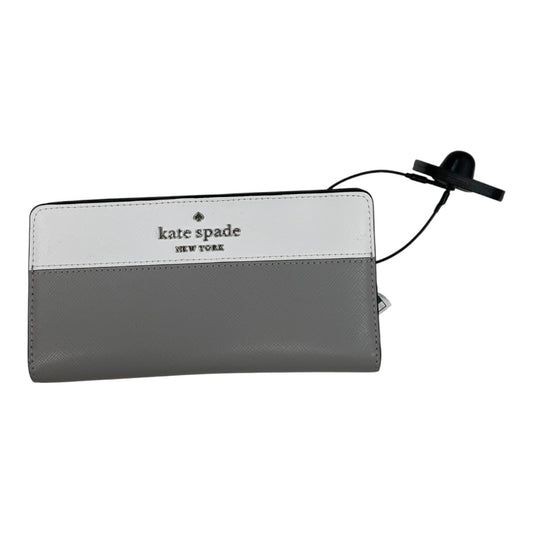 Wallet Designer By Kate Spade In Grey & White, Size:Medium