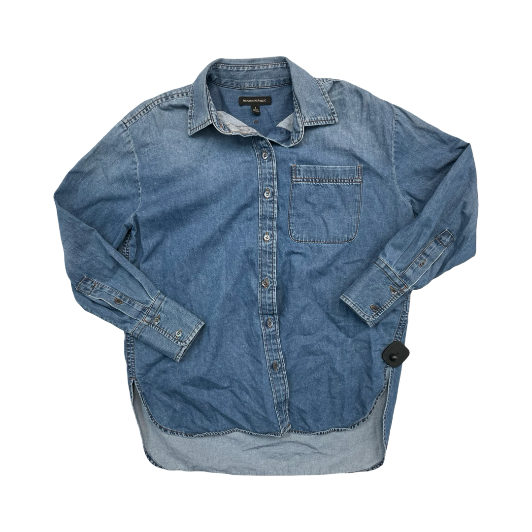 Top Ls By Banana Republic In Blue Denim, Size:S