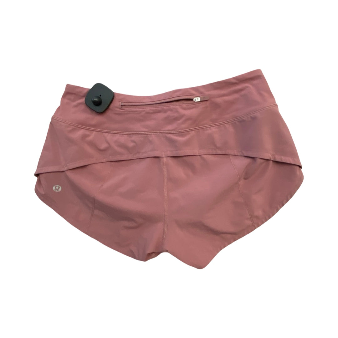Athletic Shorts By Lululemon In Pink, Size:4