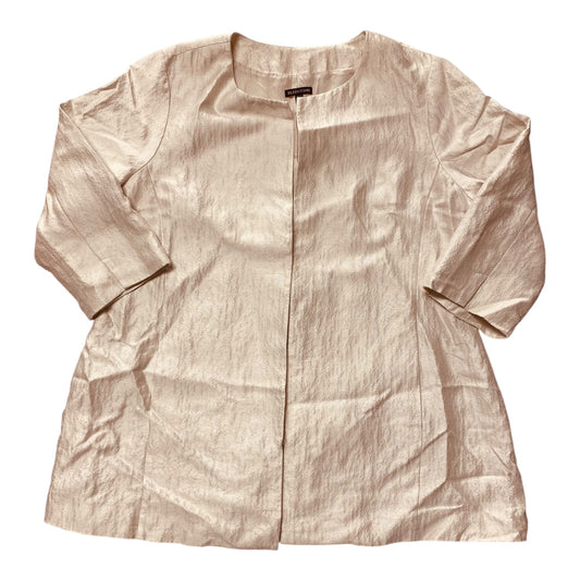 Blazer Designer By Eileen Fisher In Tan, Size:Xl