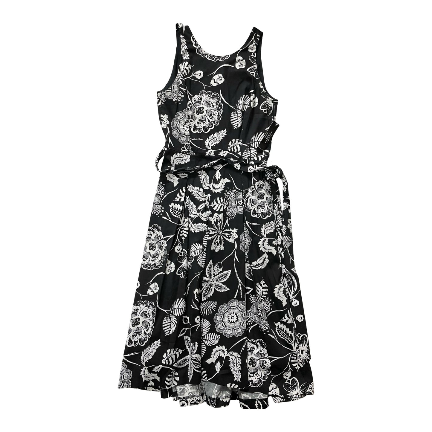 Dress Casual Midi By Tahari By Arthur Levine In Black & White, Size:4