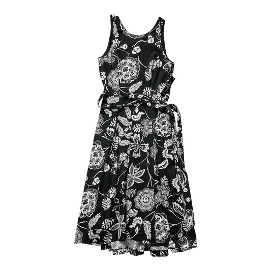 Dress Casual Midi By Tahari By Arthur Levine In Black & White, Size:4