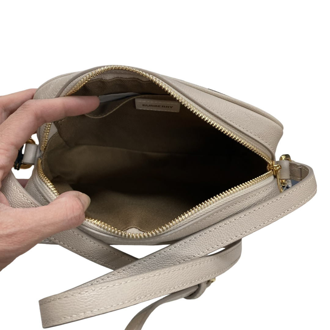 Handbag Luxury Designer By Burberry In Plaid Pattern, Size:Small