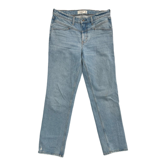 Jeans Straight By Abercrombie And Fitch In Blue Denim, Size:6