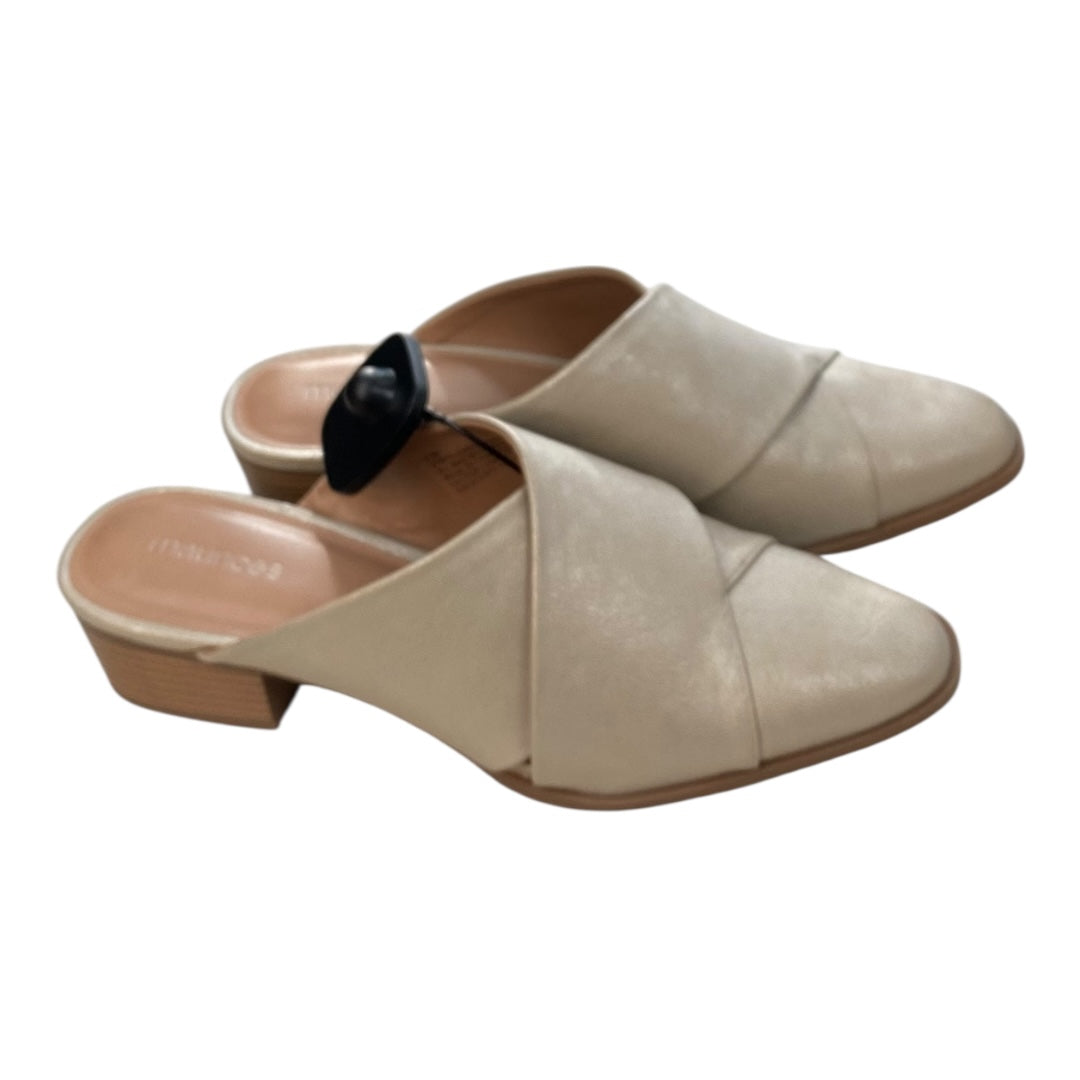 Shoes Heels Block By Maurices In Gold, Size:8.5