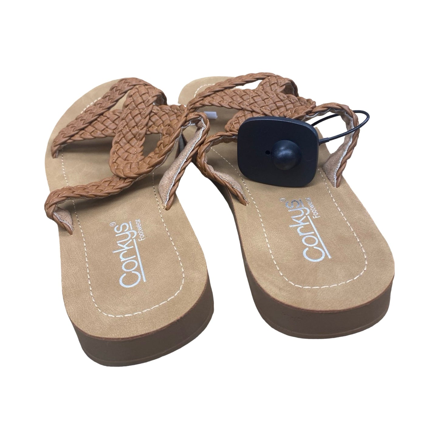 Sandals Flats By Corkys In Brown, Size:9