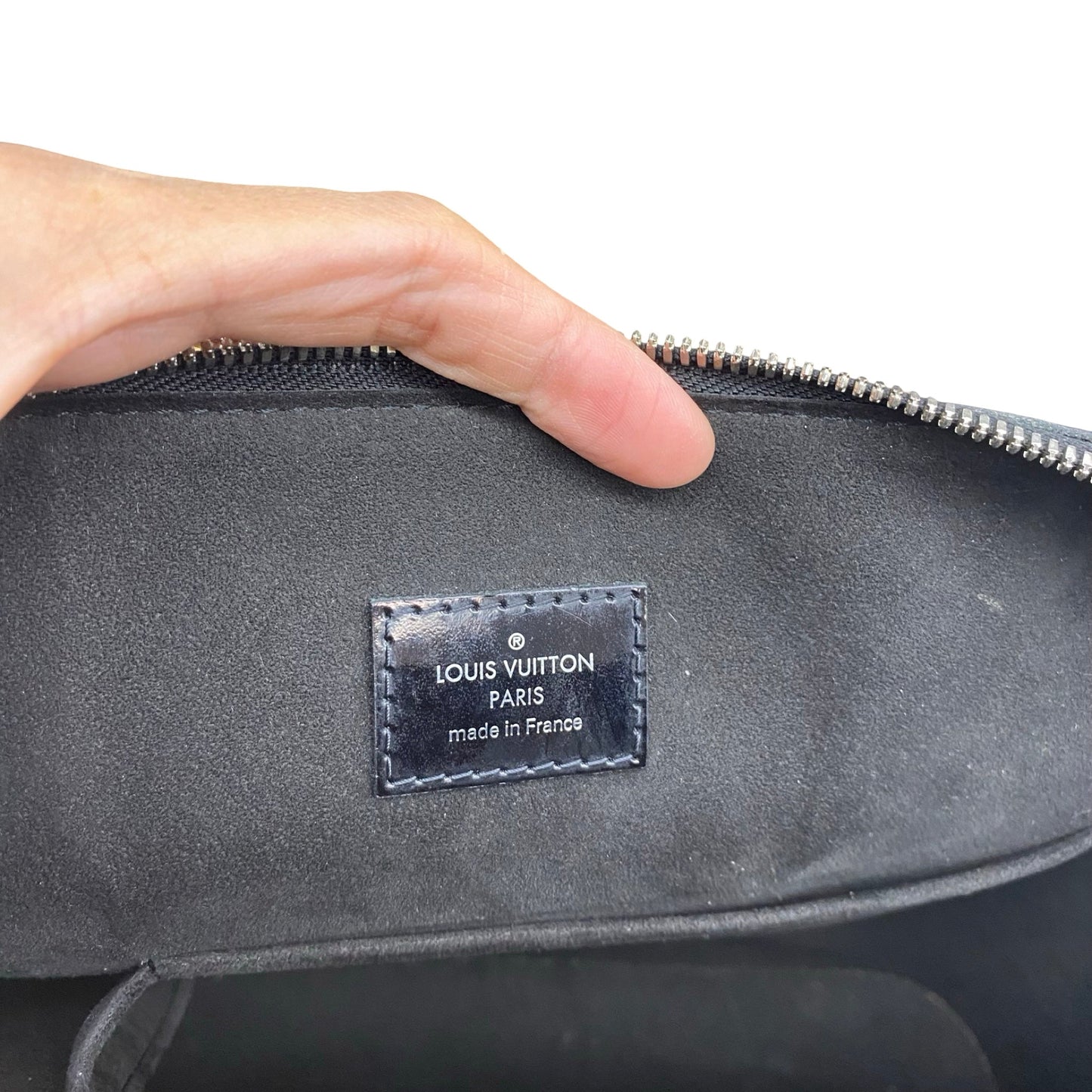 Handbag Luxury Designer By Louis Vuitton In Black Epi, Size:Large (GM)