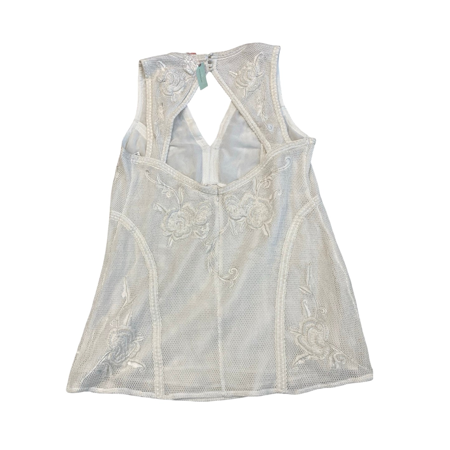 Dress Casual Midi By Anthropologie In White, Size:3