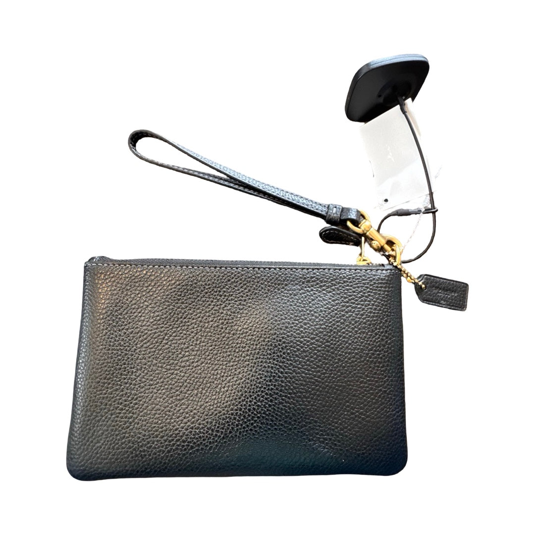 Wristlet Designer By Coach In Black, Size:Medium (7.5”Lx5”H)