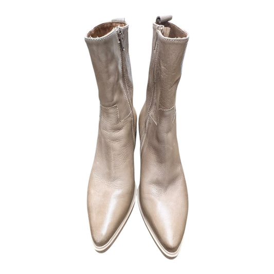 Boots Mid-Calf Heels By Sesto Meucci In Tan, Size:6