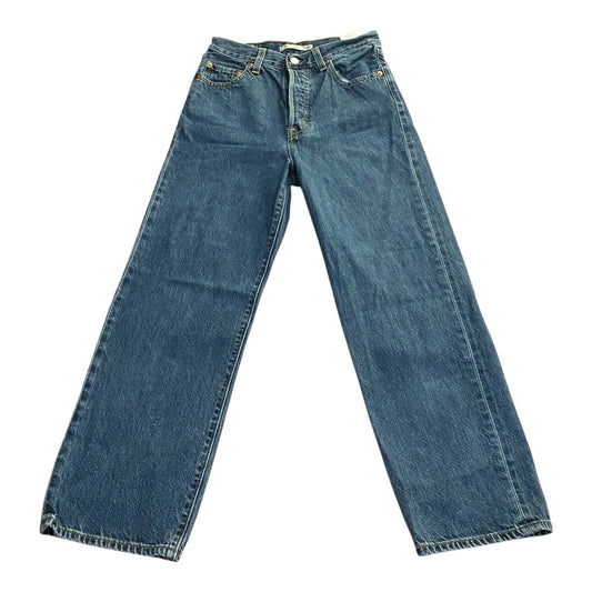 Jeans Straight By Levis In Blue Denim, Size:2