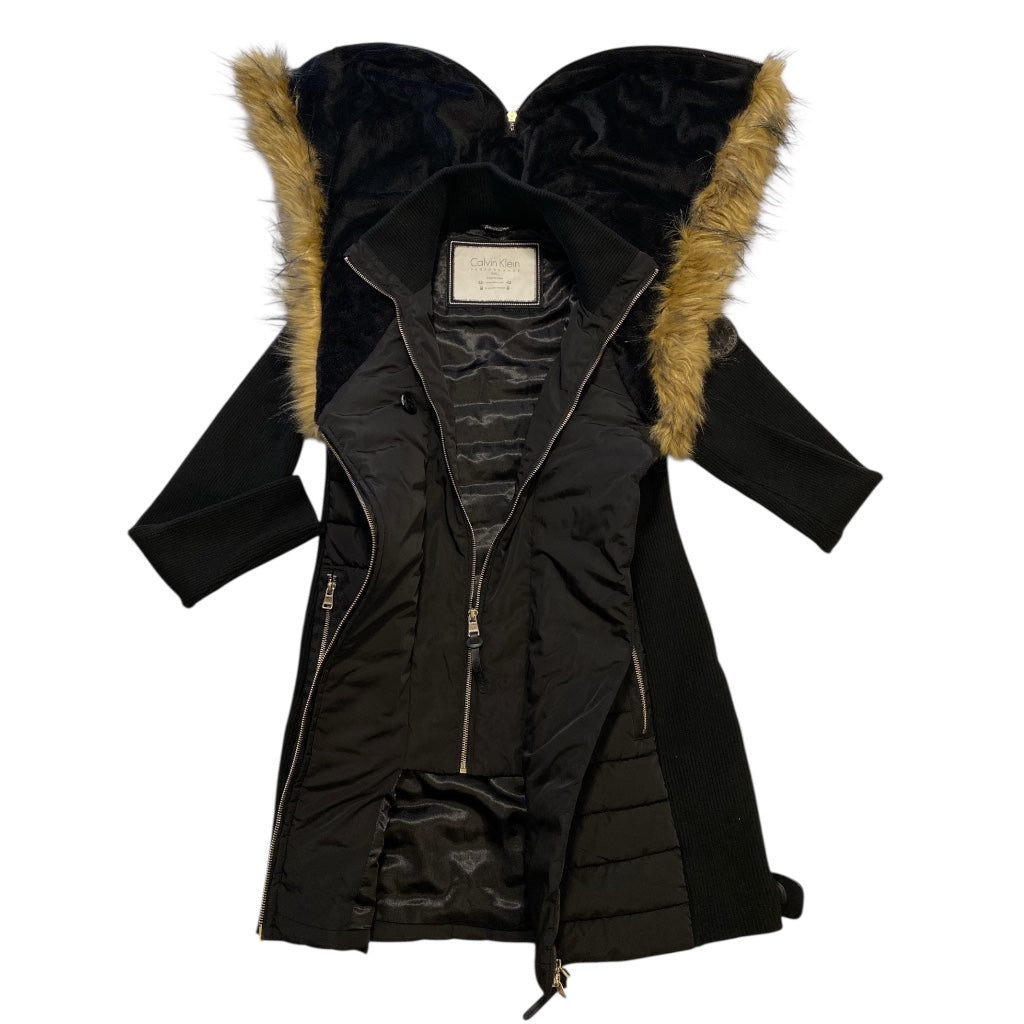 Coat Puffer & Quilted By Calvin Klein In Black, Size:S