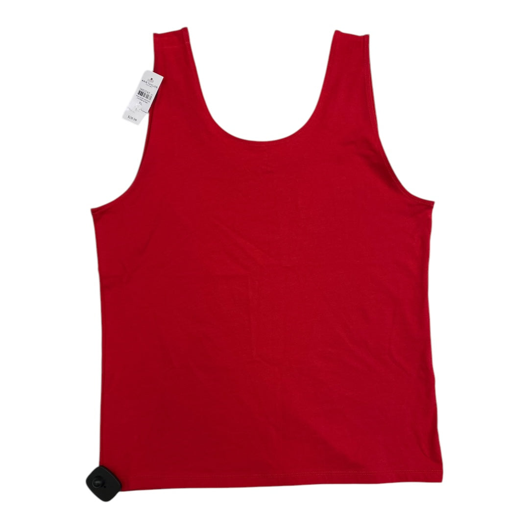 Top Sleeveless By Ann Taylor In Red, Size:Xl