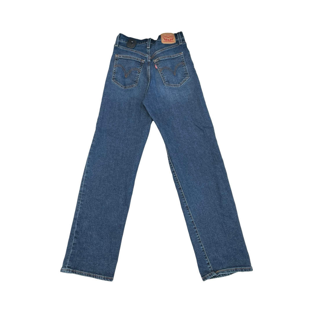 Jeans Wide Leg By Levis In Blue Denim, Size:6
