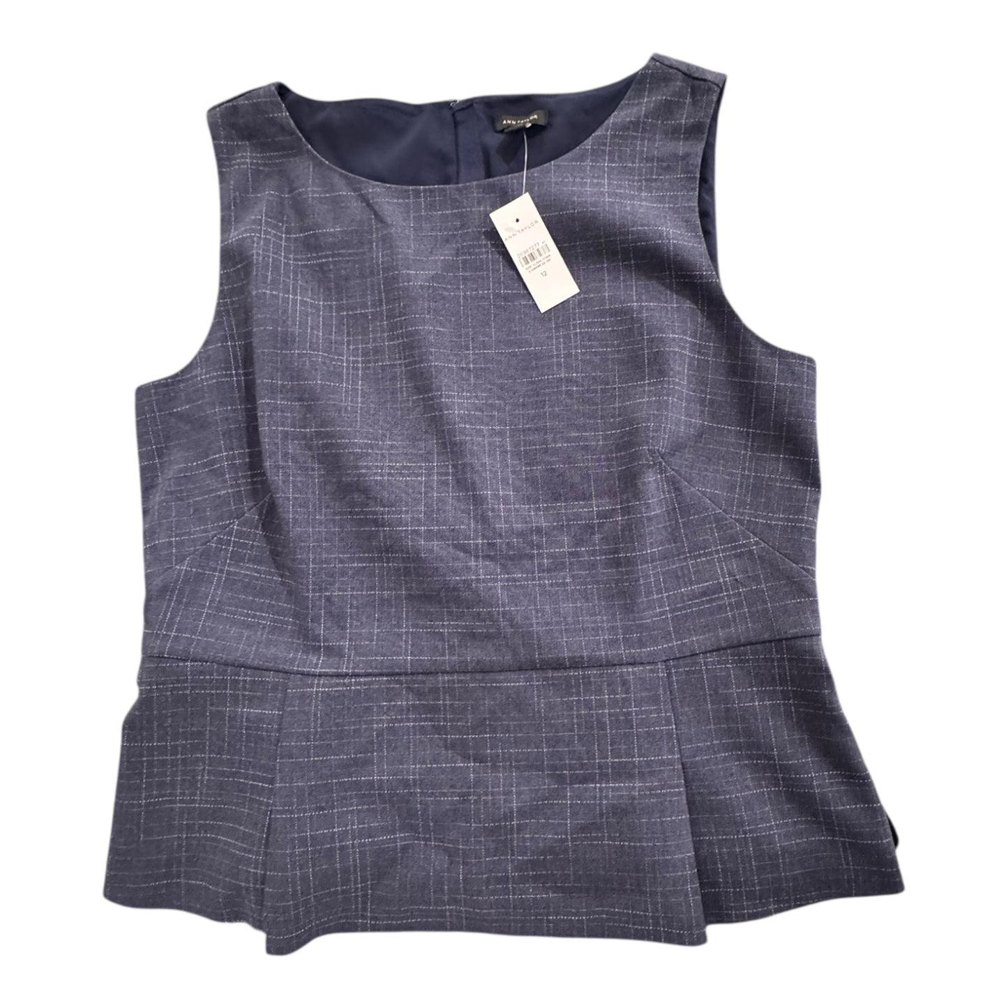 Top Sleeveless By Ann Taylor In Blue, Size:12