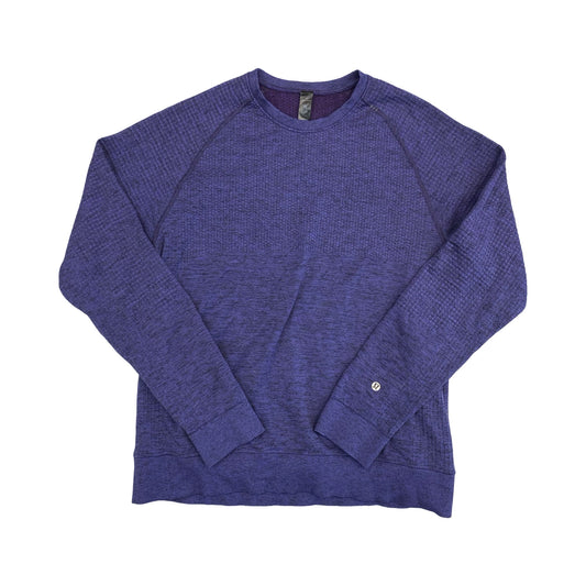 Athletic Top Ls Crewneck By Lululemon In Purple, Size:M