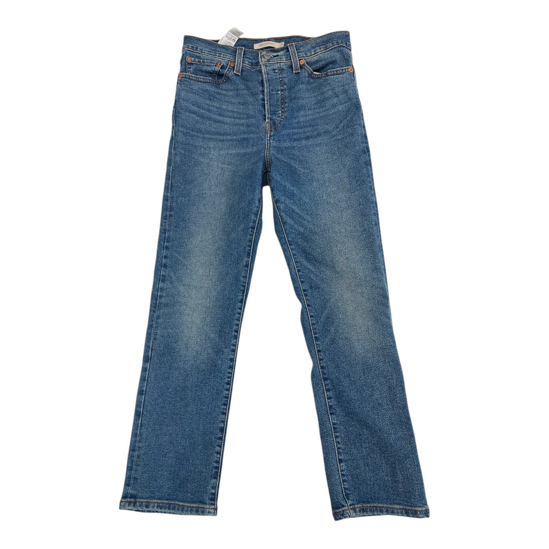 Jeans Straight By Levis In Blue Denim, Size:8