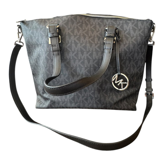 Handbag Designer By Michael Kors In Black & Grey, Size:Large