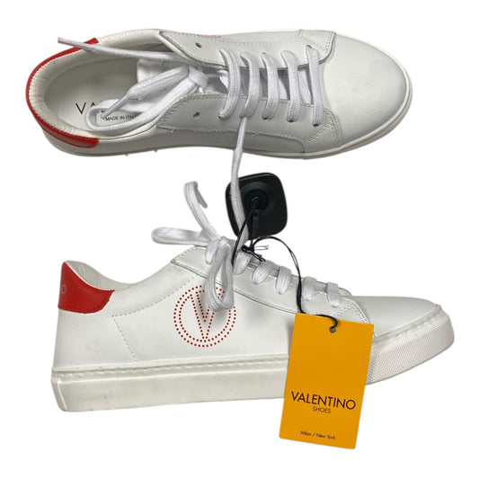 Shoes Designer By Valentino-Mario In White, Size:7