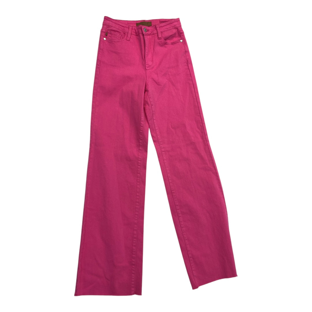 Jeans Wide Leg By Judy Blue In Pink, Size:4