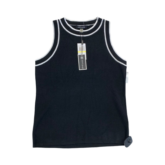 Top Sleeveless By Cable And Gauge In Black & White, Size:M