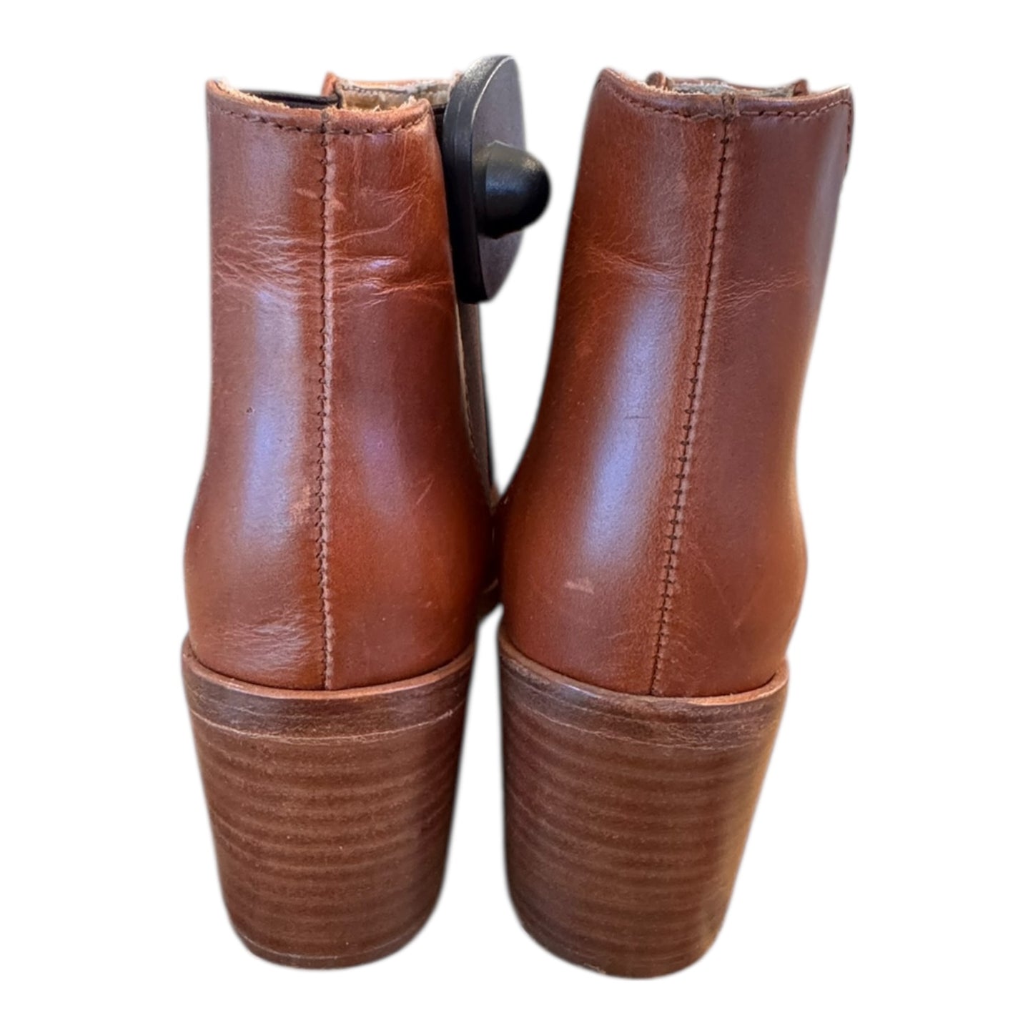 Boots Ankle Heels By NISOLO In Tan, Size:7.5