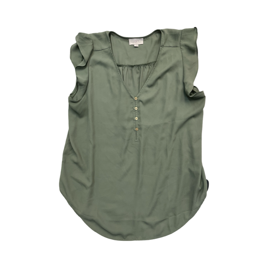 Top Sleeveless By Loft In Green, Size:L