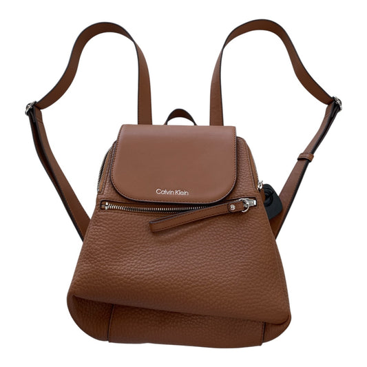 Backpack By Calvin Klein In Tan, Size:Medium