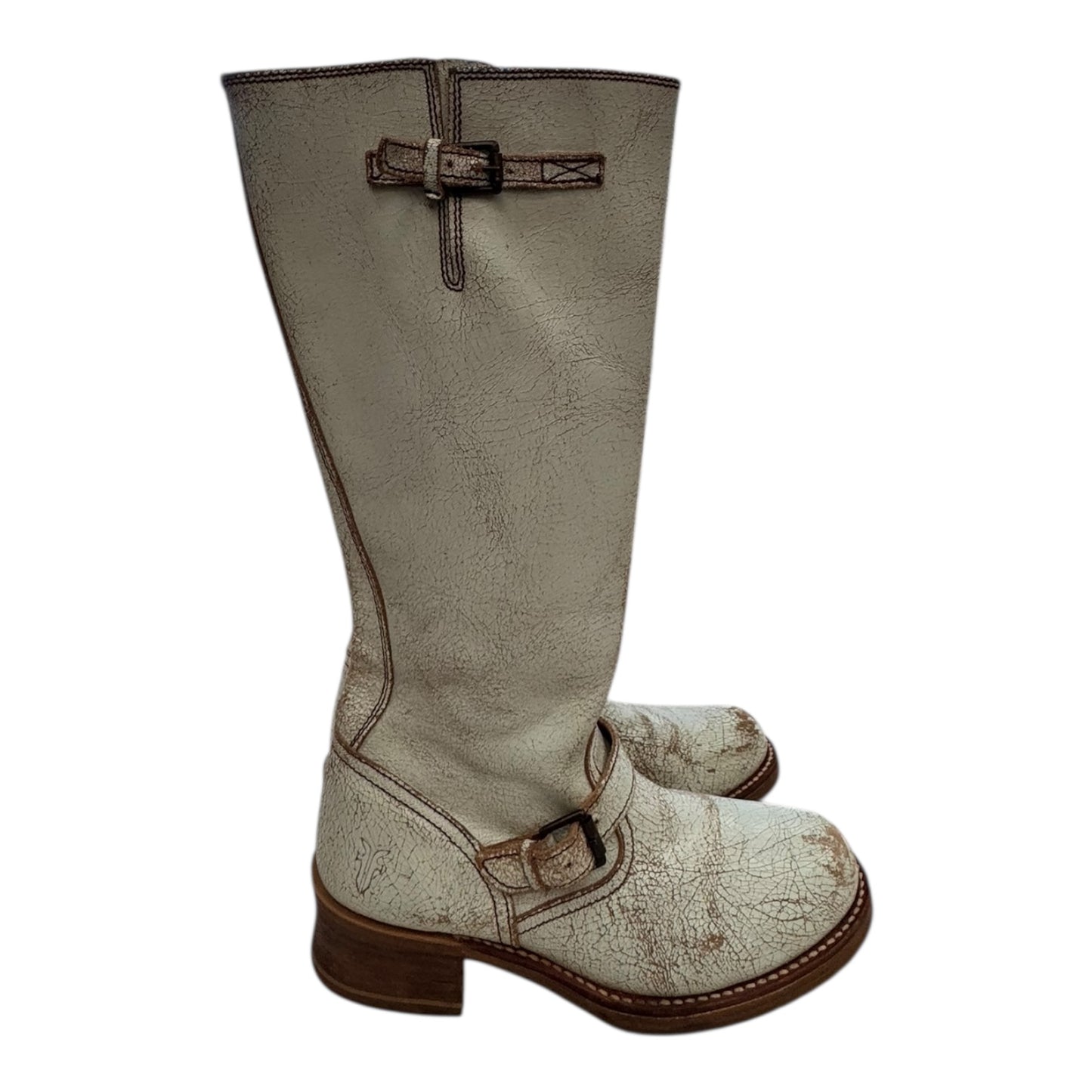 Boots Designer By Frye In Cream & Tan, Size:10