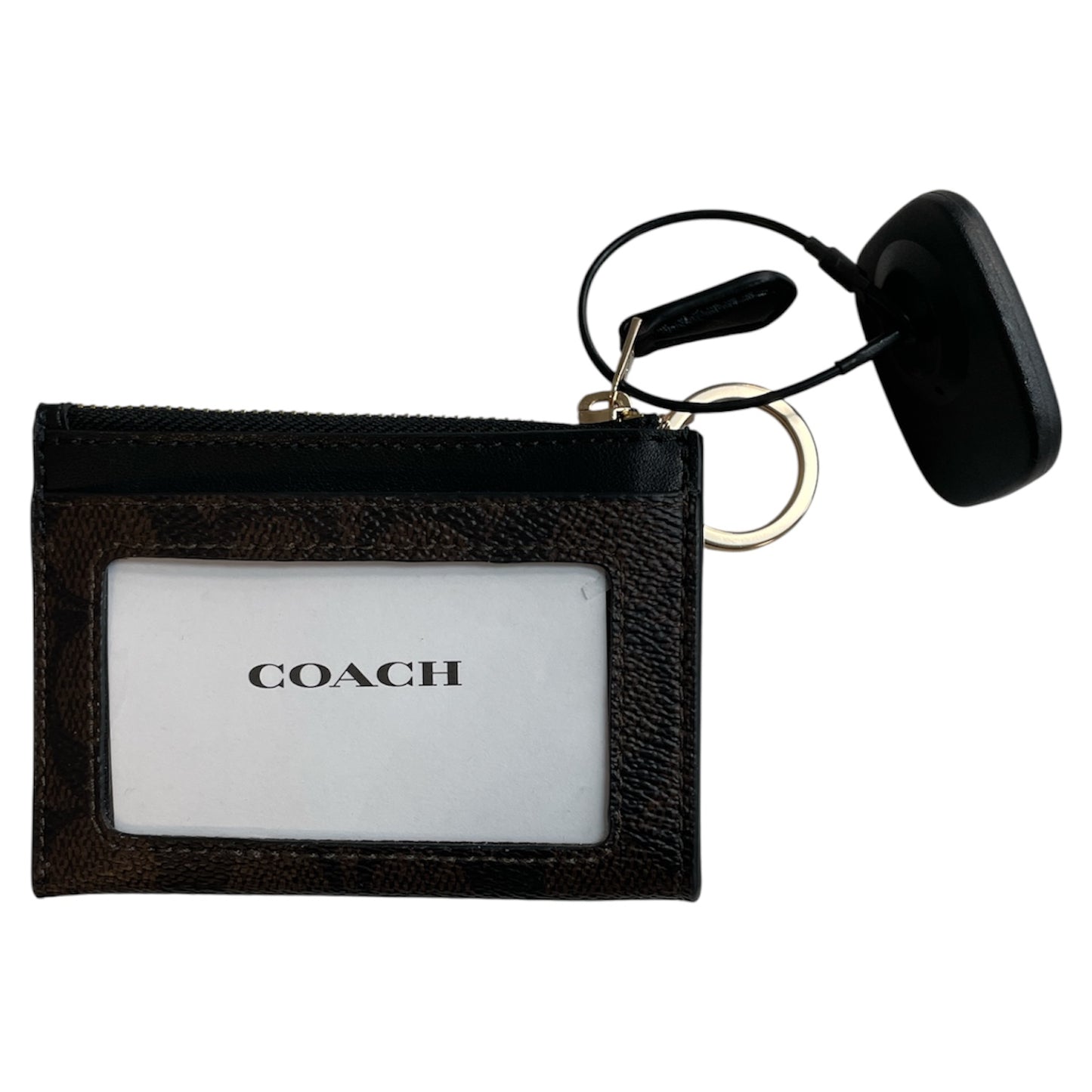 Wallet Designer By Coach In Black & Brown, Size:Small