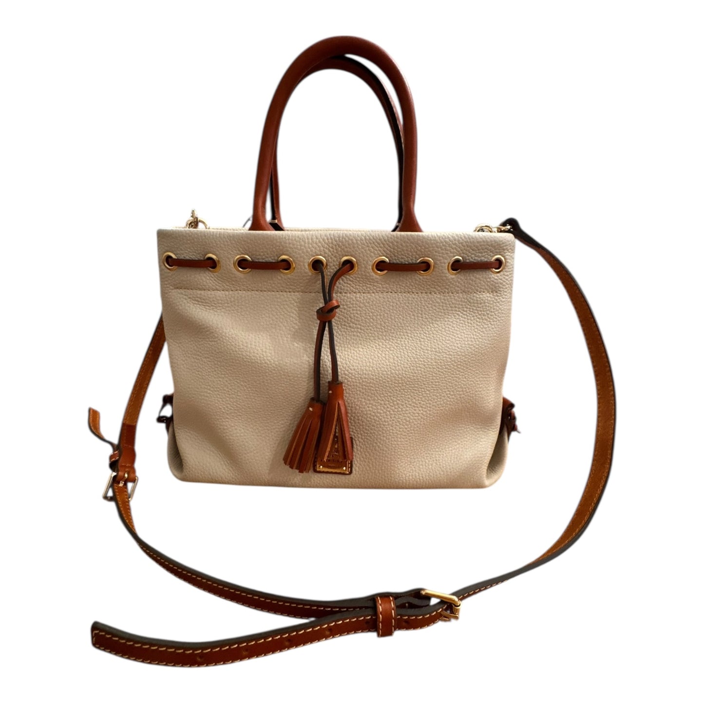 Handbag Designer By Dooney And Bourke In Cream, Size:Medium