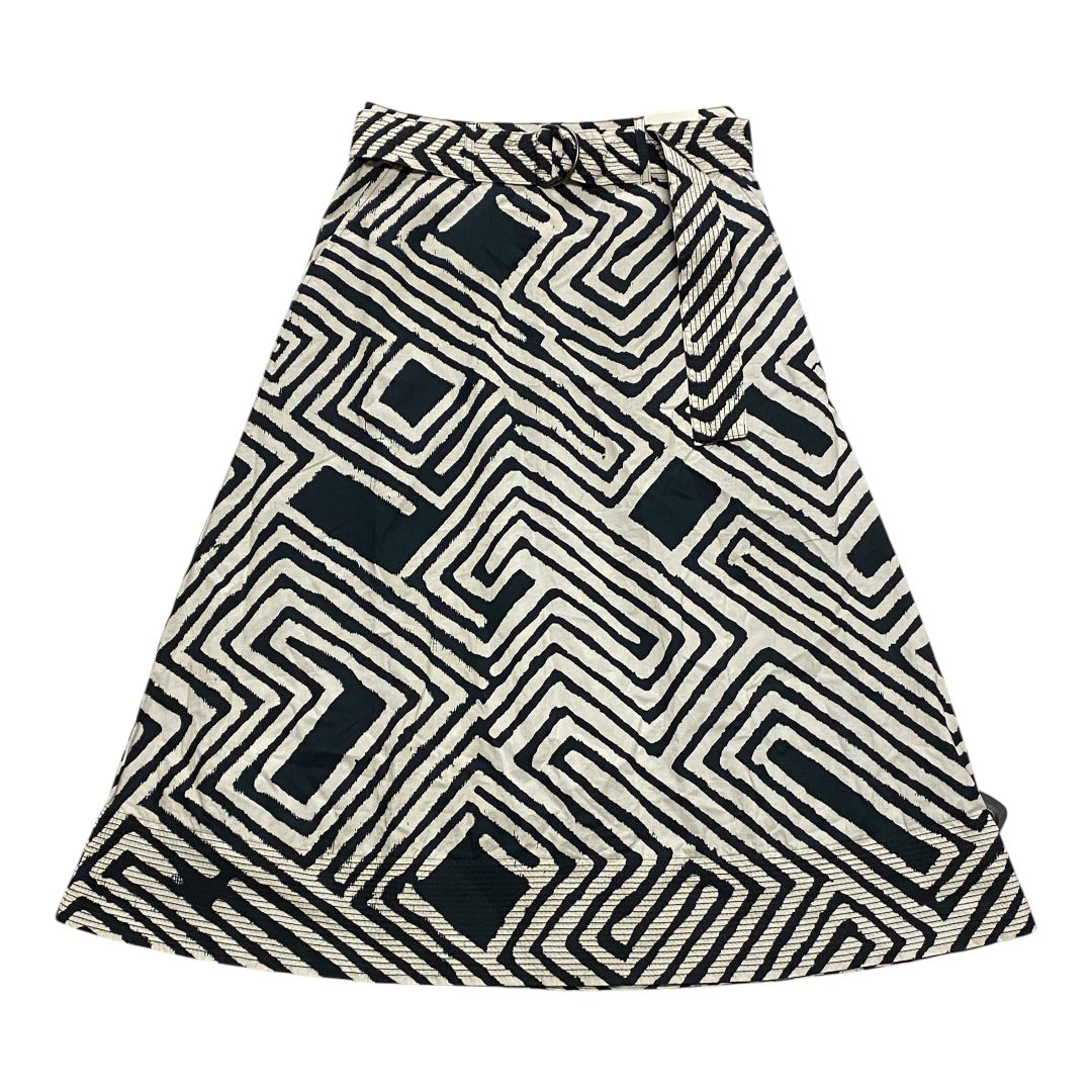 Skirt Maxi By Banana Republic In Black & Cream, Size:4